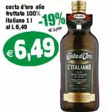 Costa d'oro olio fruttato 100% italiano 1 l