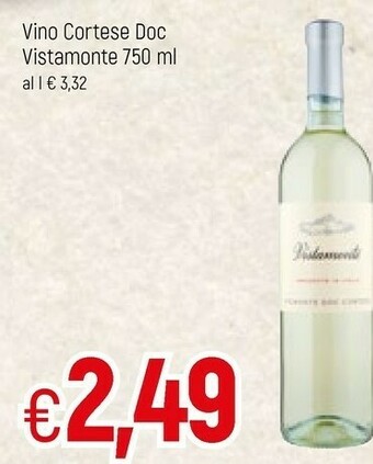 Famila Cortese Vino Doc Vistamonte offerta