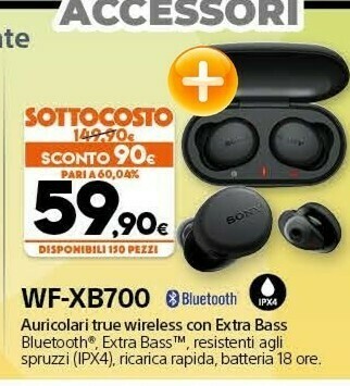 Expert Sony WF-XB700 Cuffie Auricolare Nero offerta