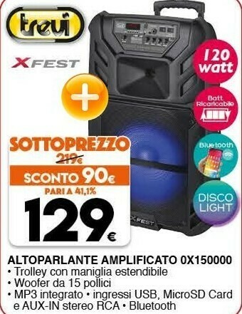 Expert Trevi Altoparlante Amplificato OX150000 offerta