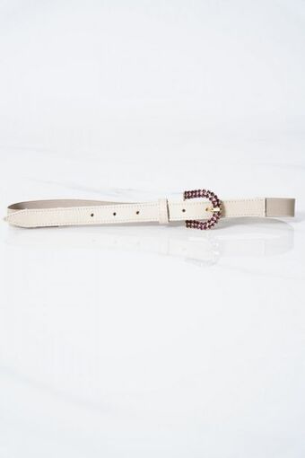 Cintura pelle strass...