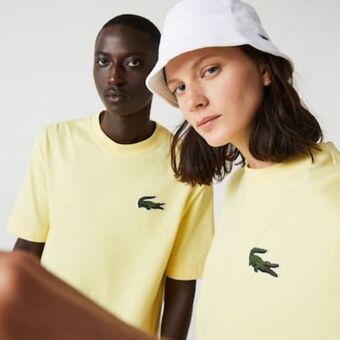 T-shirt unisex in cotone biologico loose fit con coccodrillo grande