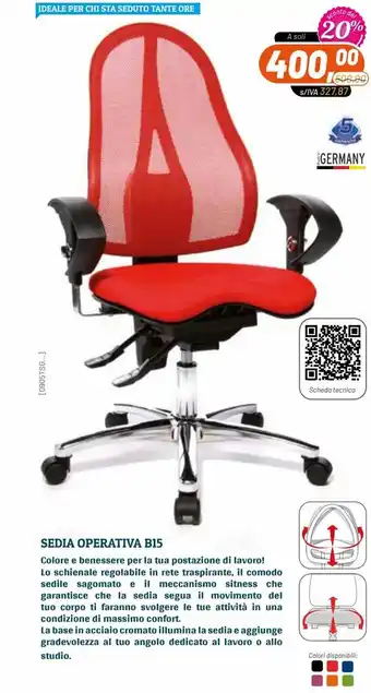 Buffetti Sedia Operativa B15 offerta