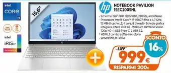 hp Notebook Pavilion 15EG2005NL