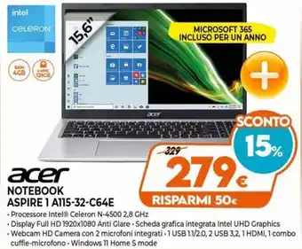 acer Notebook Aspire 1 A115-32-C64E