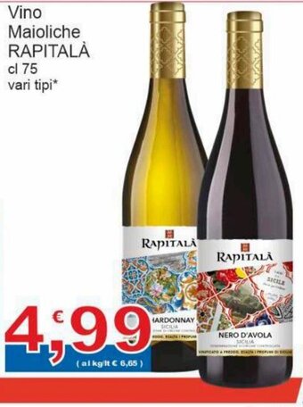 Rapitalà Vino Maioliche vari tipi 75 cl