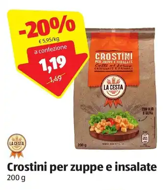 ALDI La Cesta Crostini per zuppe e insalate 200 g offerta