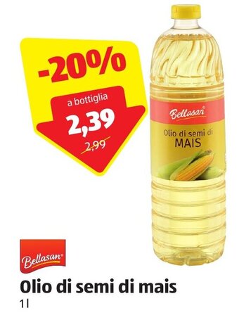 Bellasan Olio di semi di mais 1 l
