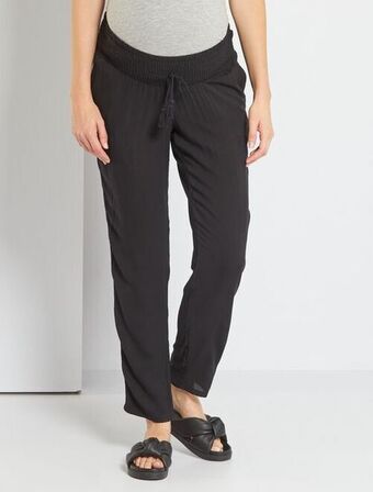 Kiabi Pantaloni premaman morbidi con punto smock in vita offerta