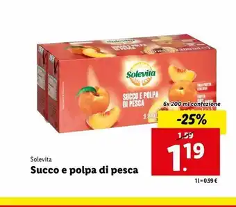 Lidl Succo e polpa di pesca offerta