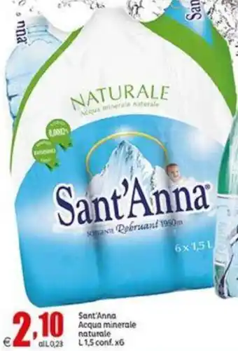 Elite Sant' Anna Acqua minerale naturale 1,5 l conf. x 6 offerta