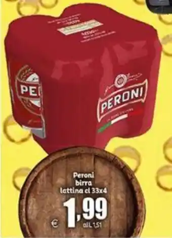 Elite Peroni birra lattina cl 33x4 offerta