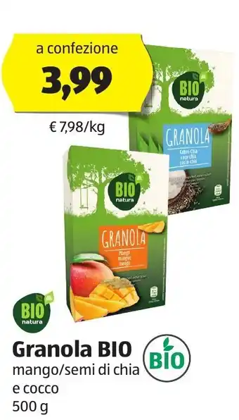 ALDI Bio natura Granola BIO 500 g offerta