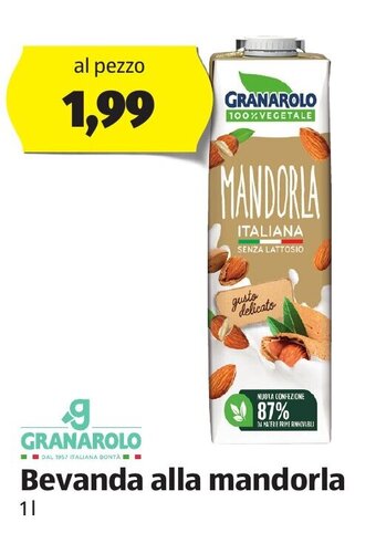 ALDI Granarolo Bevanda alla mandorla 1 l offerta