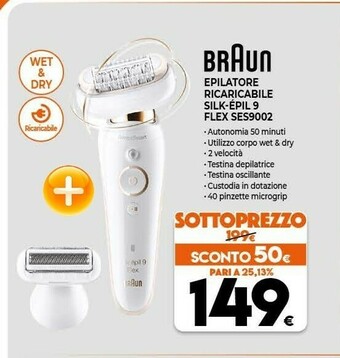 Expert Braun SES9002 Epilatore Ricaricabile Silk-Epil 9 offerta