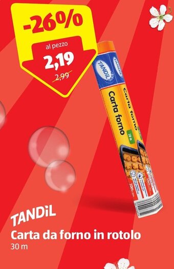 ALDI Tandìl Carta da forno in rotolo 30 m offerta