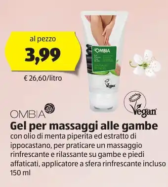 ALDI Ombia Gel per massaggi alle gambe 150 ml offerta