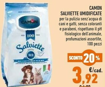 Conad Camon Salviette Umidificate 100 Pezzi offerta