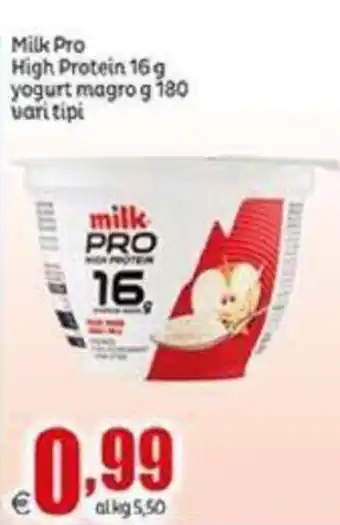Elite Milk Pro High Protein 16 g yogurt magro g 180 vari tipi offerta