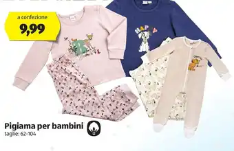 ALDI Pigiama per bambini taglie: 62-104 offerta