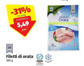 ALDI Almare Filetti di orata 380 g offerta