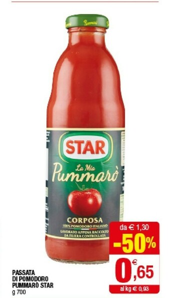 Iperal Star Passata Di Pomodoro Pummaro offerta