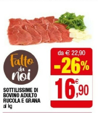 Iperal Sottilissime Di Bovino Adulto Rucola E Grana offerta