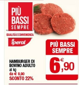 Iperal Hamburger Di Bovino Adulto offerta