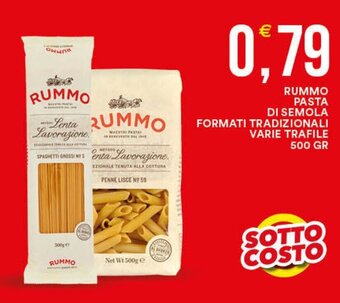 Vantaggio Cash&Carry Rummo Pasta Di Semola Formati Tradizionali Varie Trafile 500 gr offerta