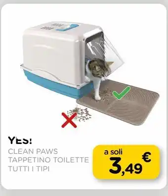 Arcaplanet Yes! clean paws tappetino toilette offerta