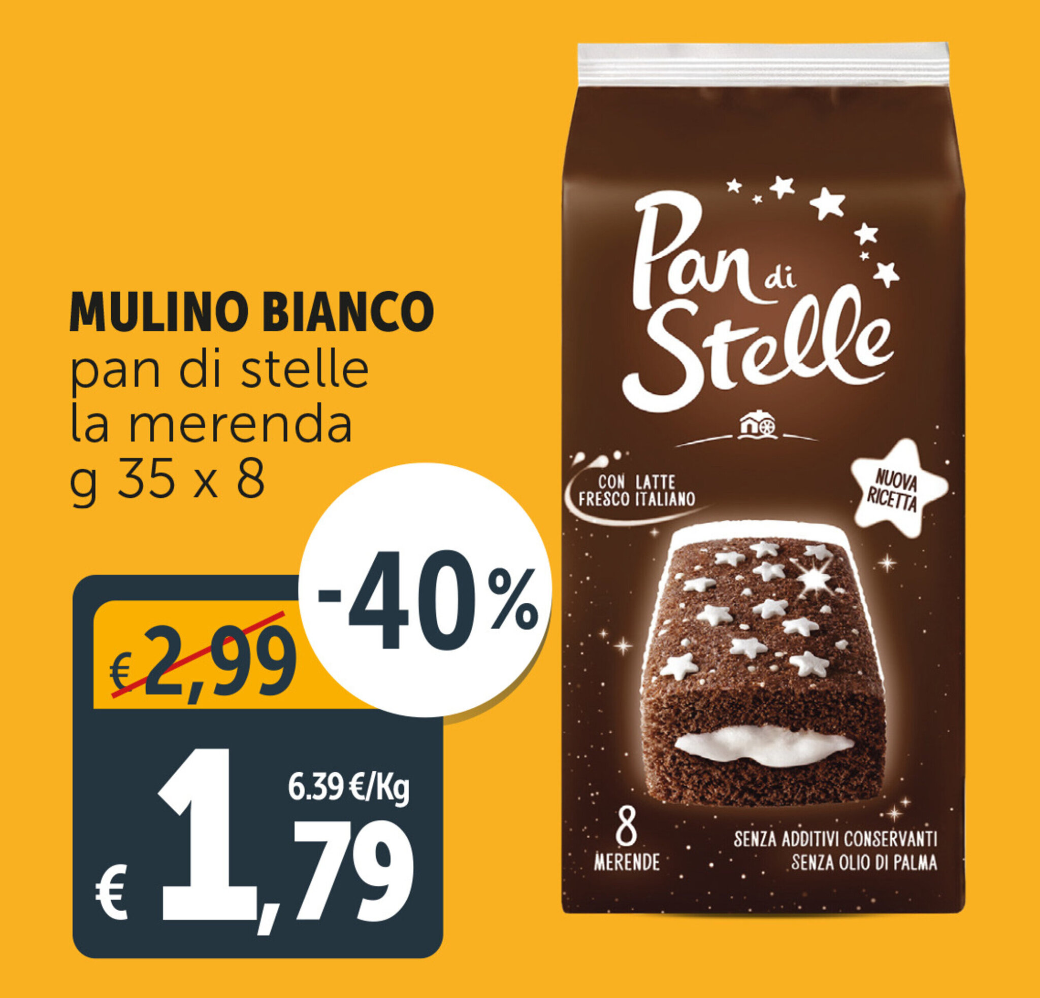 Mulino Bianco pan di stelle la merenda 35 g x 8 offerta di Deco