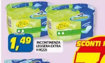 Risparmio Casa Incontinenza leggereza extra 9 pezzi offerta