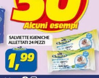 Risparmio Casa Salviette igieniche allettati 24 pezzi offerta