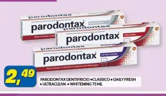 Risparmio Casa Paradontax dentifricio classico daily fresh ultraclean whitening 75 ml offerta