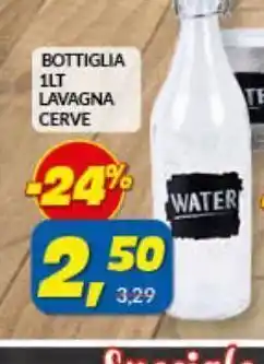 Bottiglia1 lt lavagna cerve