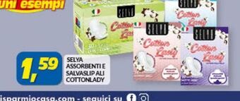 Risparmio Casa Selya assorbenti e salvaslip ali cottonlady offerta