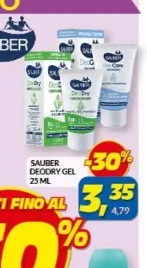 Risparmio Casa Sauber deodry gel 25 ml offerta