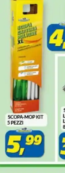 Risparmio Casa Scopa-mop kit 5 pezzi offerta