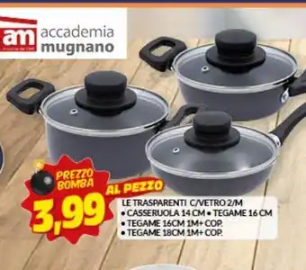 Le trasparenti c/ vetro 2/m casseruola 14 cm