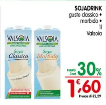 Valsoia Sojadrink gusto classico,morbido 1 l