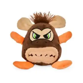 Gioco peluche dispensa crocchette per cani, mostro marrone