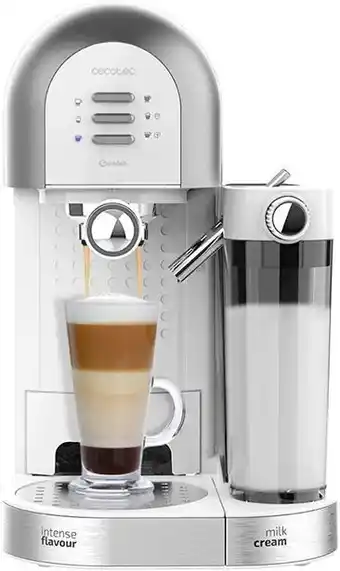 Amazon Cecotec macchina da caffè semi automatica instant-ccino 20 chic serie bianca. per caffè macinato e capsule, 20 barrette, s... offerta