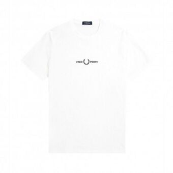 Fred perry t-shirt logo bianco uomo