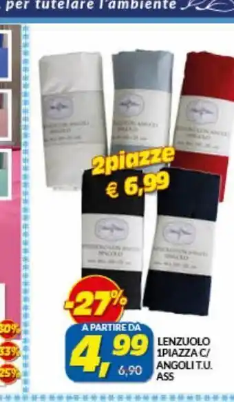 Risparmio Casa Lenzuolo 1 piazza c/ angoli t.u ass offerta