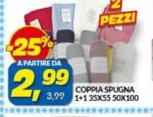 Risparmio Casa Coppia spugna 1+1 35+55 50 x 100 offerta