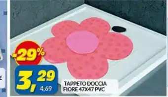 Risparmio Casa Tappeto doccia fiore 47 x 47 pvc offerta