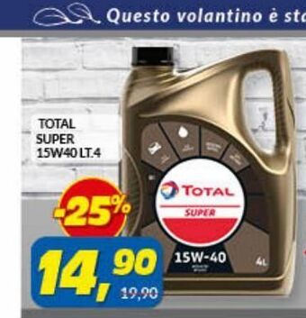 Risparmio Casa Total super 15w40 lt .4 offerta