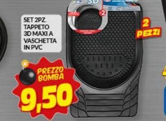 Risparmio Casa Set 2pz tappeto 3d maxi a vaschetta in pvc offerta