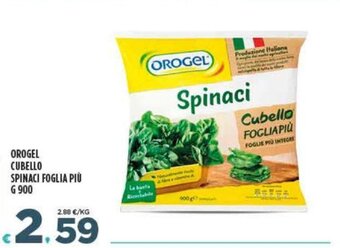 Deco Supermercati Orogel Cubello Spinaci Foglia Più g 900 offerta