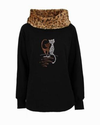 Globo Moda My jewels - donna felpa con zip e cappuccio gatti offerta